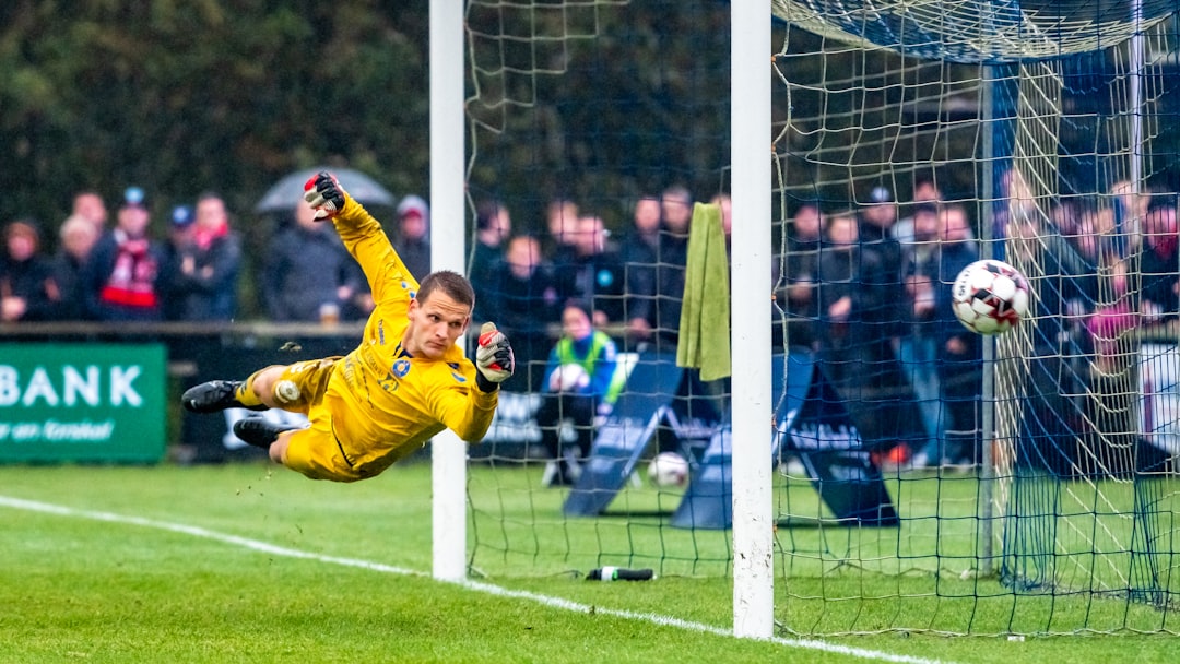 Goal keeper flying